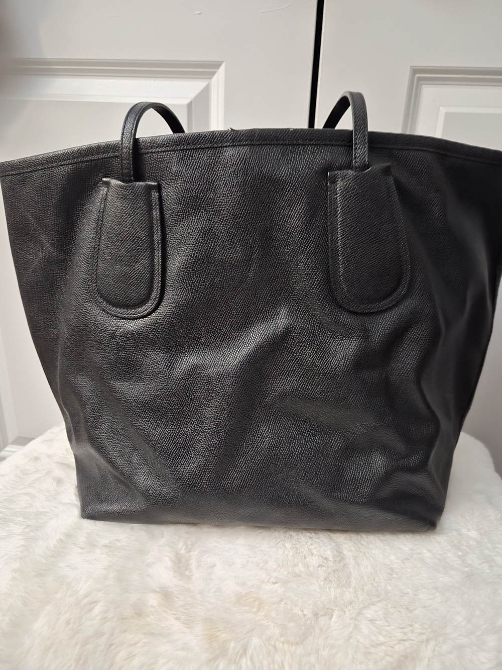 Coach Black Leather Tote Bag with Gold Logo - Picture 6 of 10